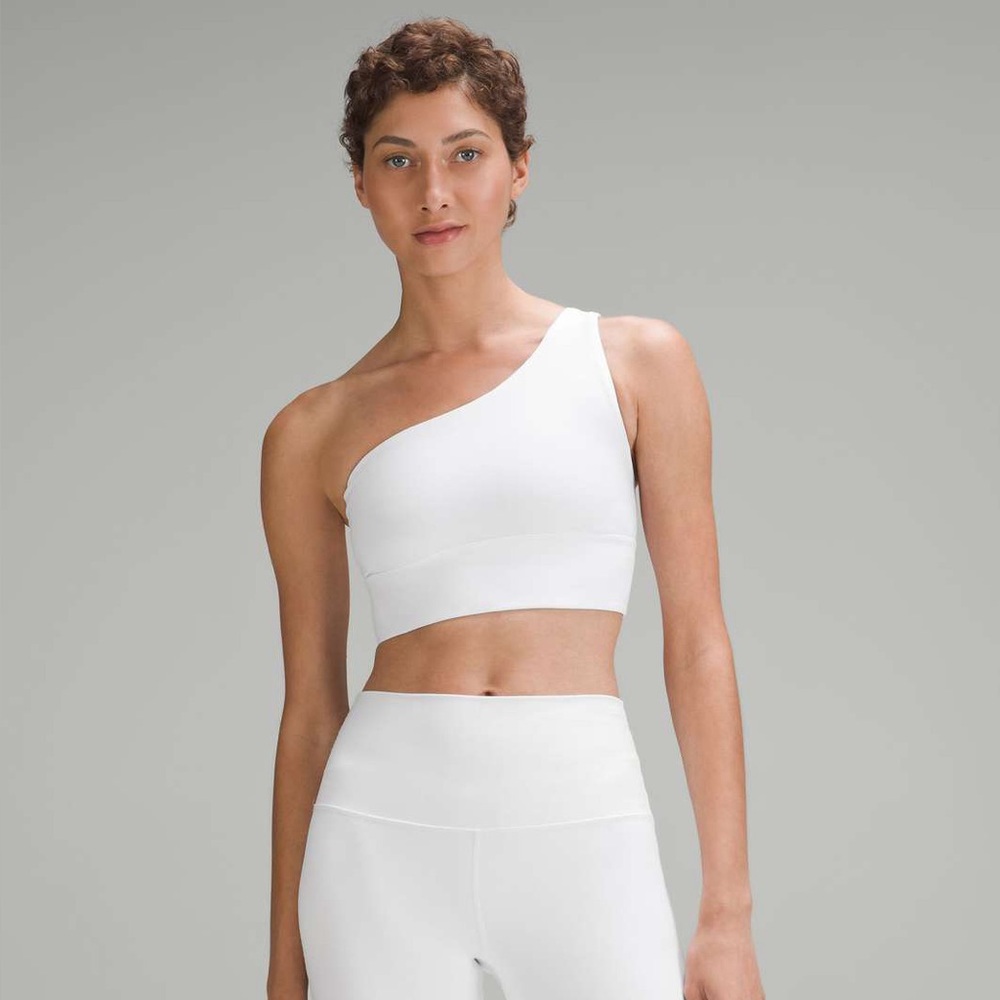 Lululemon one shoulder align bra size 10 in white